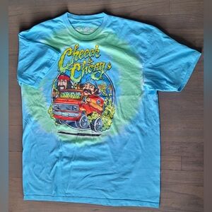 Liquid Blue, Tie Dye, Cheech & Chong Graphic Tee, Classic Fit